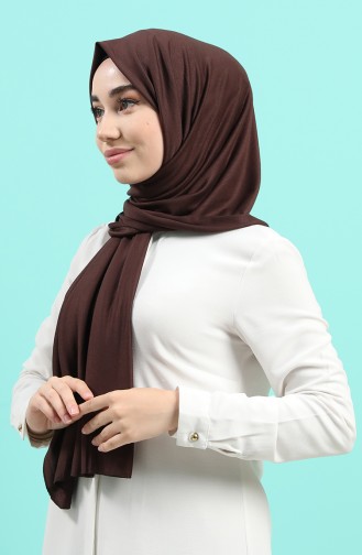 Natural Likralı Kraş Şal 13182-06 Taba