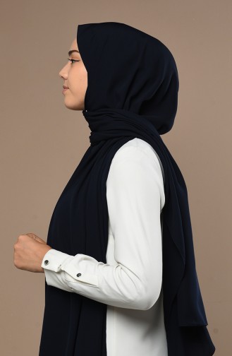 Navy Blue Shawl 3016Mİ-07