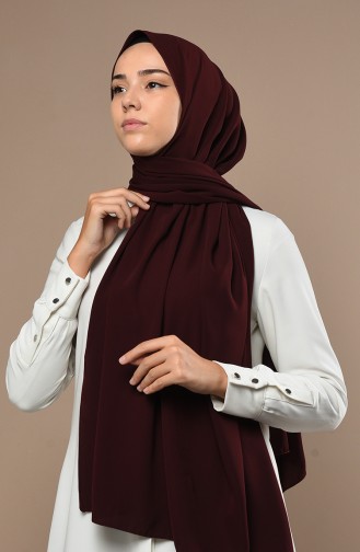 Dark Claret Red Shawl 3016Mİ-17