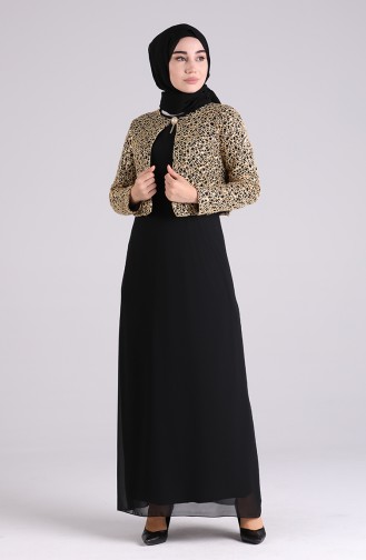 Habillé Hijab Noir 2943-02