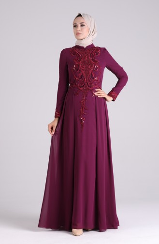 Zwetschge Hijab-Abendkleider 9211-01