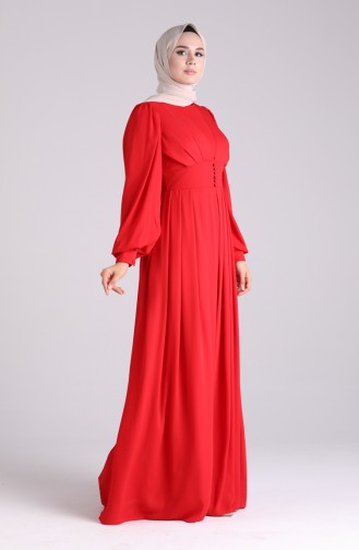 Rot Hijab-Abendkleider 60172-01