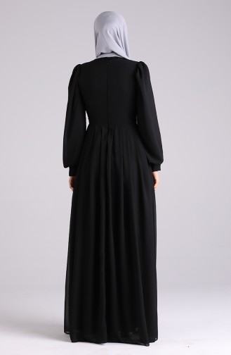 Schwarz Hijab-Abendkleider 60172-03