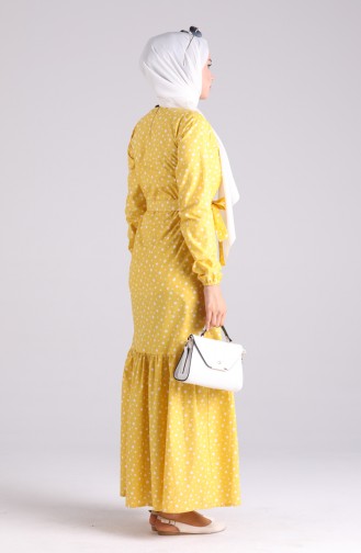 Patterned Dress 4603-01 Mustard 4603-01