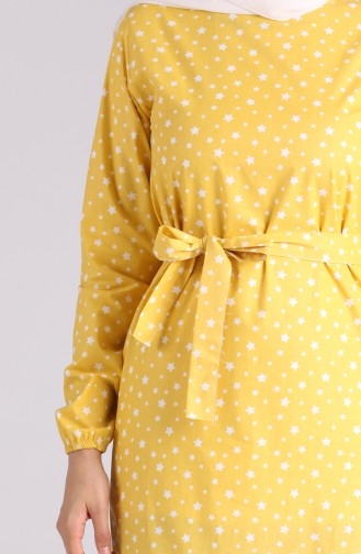Patterned Dress 4603-01 Mustard 4603-01