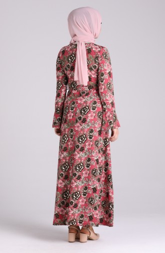 Robe Hijab Rose Pâle 5885A-02