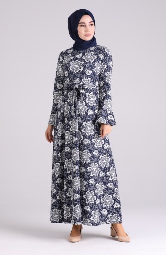 Robe Hijab Bleu Marine 5885B-01