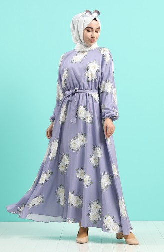 Lila Hijab Kleider 5155-01