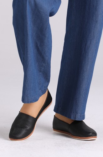 Black Woman Flat Shoe 4620-0