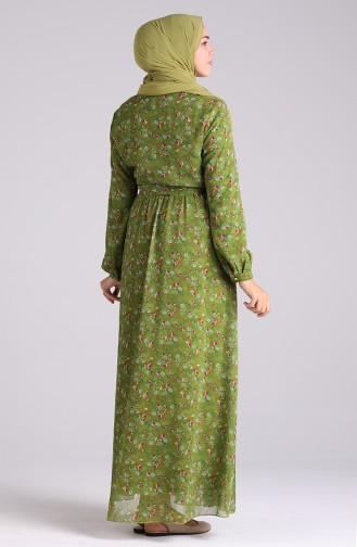 Grün Hijab Kleider 20Y3064001-01