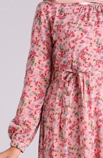 Floral Print Chiffon Dress 20y3064001-03 Dry Rose 20Y3064001-03