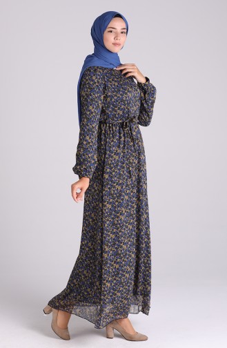 Robe Hijab Bleu Marine 20Y3064001B-01