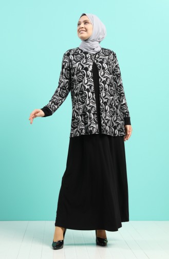 Robe Hijab Noir 1284-01