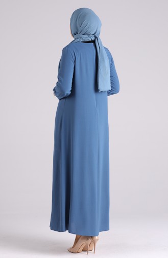 Indigo Hijab Kleider 1313-04