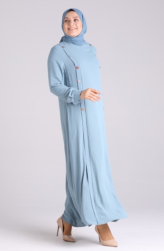 Robe Hijab Bleu menthe 1314-07