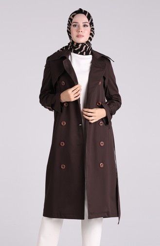 Brown Trench Coats Models 90007-01