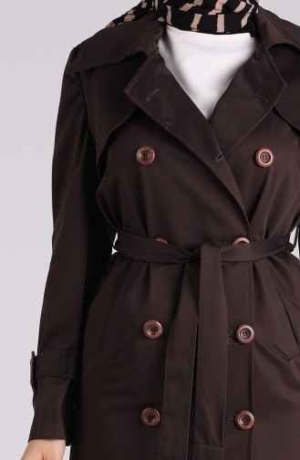 Trench Coat Couleur Brun 90007-01