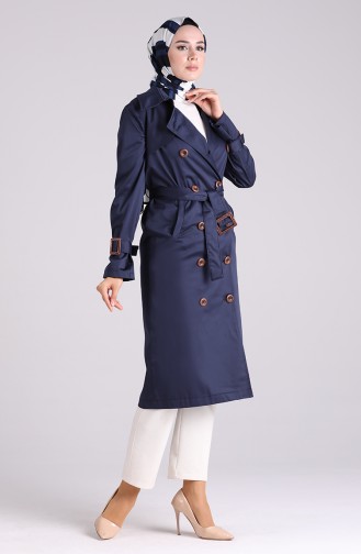 Dunkelblau Trench Coats Models 90007-02