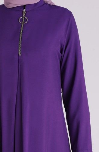Zippered Summer Tunic 1215-02 Purple 1215-02