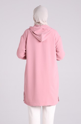 Kapüşonlu Tunik 2421-06 Pudra