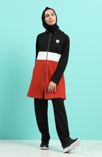 Schwarz Jogginganzüge 1081-02