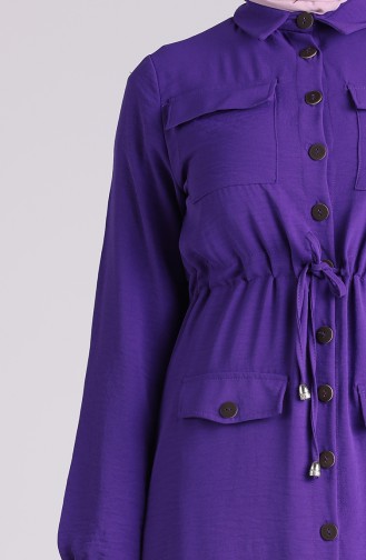 Aerobin Fabric Pocket Tunic Trousers Double Suit 5789-02 Purple 5789-02