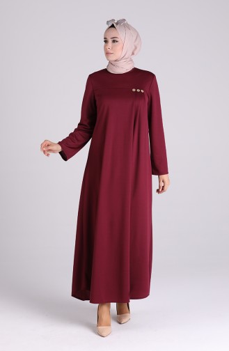 Robe Hijab Bordeaux Foncé 1908-12