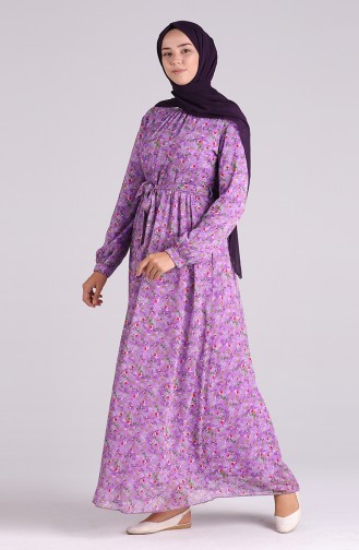 Robe Hijab Lila Foncé 20Y3064001-05