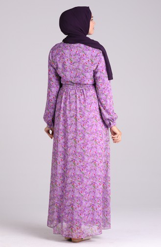 Robe Hijab Lila Foncé 20Y3064001-05
