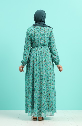 Green Almond Hijab Dress 20Y3064001-06