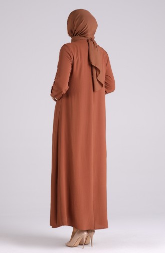 Robe Hijab Couleur Brun 1313-08
