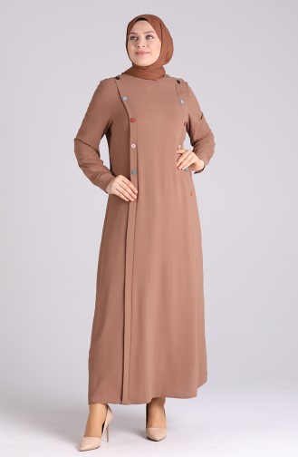 Milchkaffee Hijab Kleider 1314-03