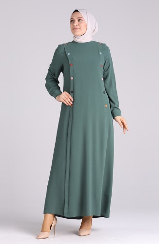 Unreife Mandelgrün Hijab Kleider 1314-05