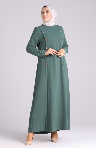 Unreife Mandelgrün Hijab Kleider 1314-05