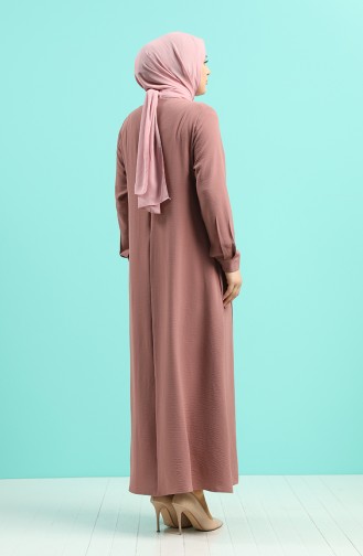 Robe Hijab Rose Pâle 1314-06