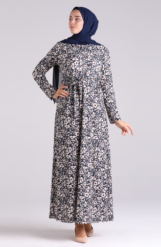 Robe Hijab Bleu Marine 5709R-02