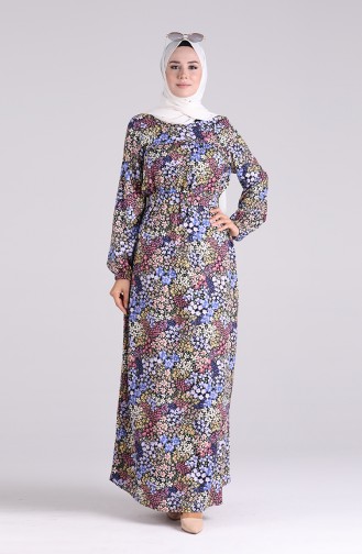 Lila Hijab Kleider 8092C-01