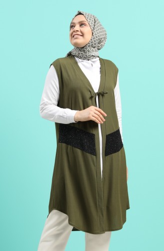 Khaki Waistcoats 1338-03