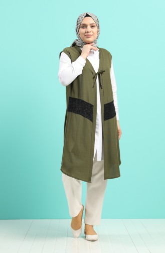 Khaki Waistcoats 1338-03