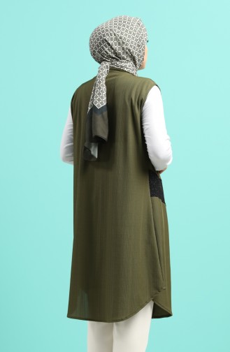 Khaki Gilet 1338-03