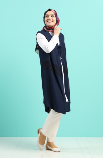 Navy Blue Gilet 1338-06