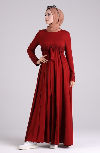 فستان أحمر كلاريت 8262-03