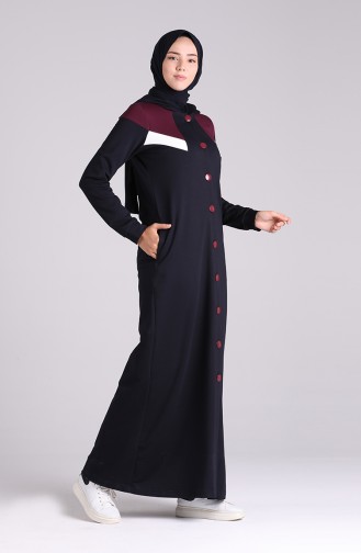 Abayas Bleu Marine 9126-03