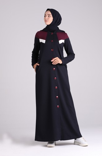 Dunkelblau Abayas 9126-03