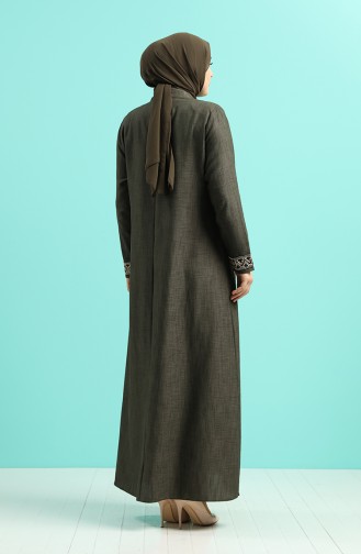 Khaki Abaya 1317A-01