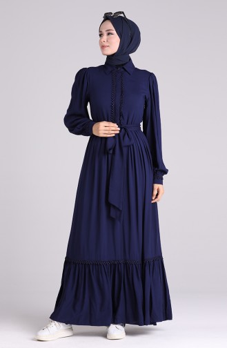 Robe Hijab Bleu Marine 8260-04
