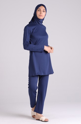 Maillot de Bain Hijab Bleu Marine 1012-01