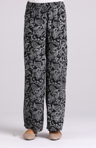Patterned Trousers 0904a-01 Black White 0904A-01