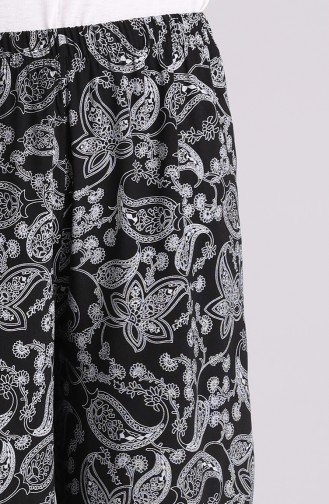 Patterned Trousers 0904a-01 Black White 0904A-01