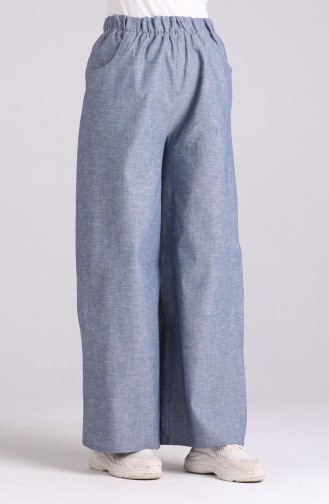 Baggy Pants with Pockets 9011-02 Denim Blue 9011-02